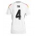 Maillot de foot Allemagne Jonathan Tah #4 Domicile vêtements Femmes Europe 2024 Manches Courtes